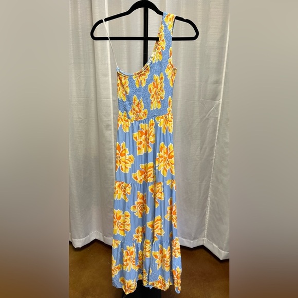 Abel The Label Dresses & Skirts - Abel the Label Anthropologie Blue
Flower Maxi Dress | size small